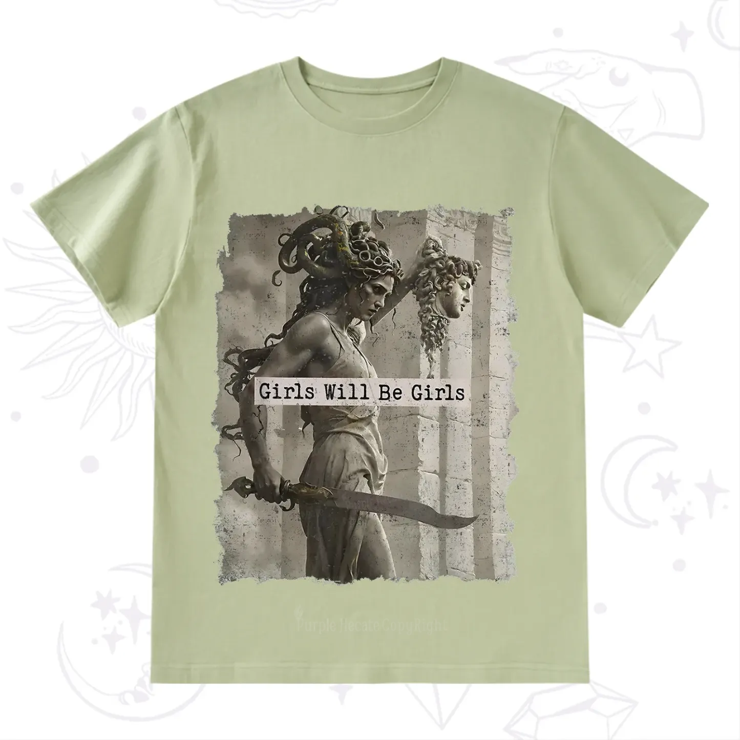 Purplehecate Medusa Girls Will Be Girls T-Shirt