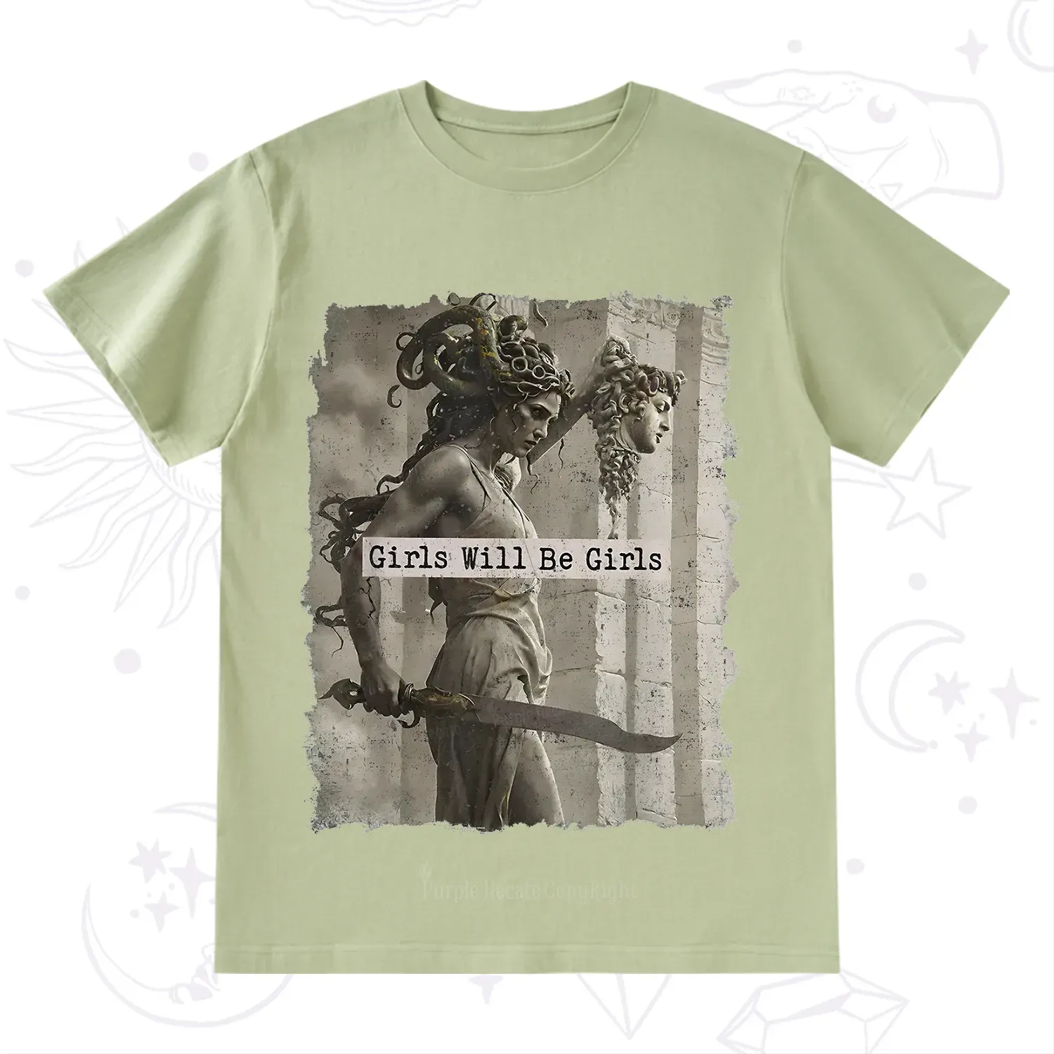 Purplehecate Medusa Girls Will Be Girls T-Shirt