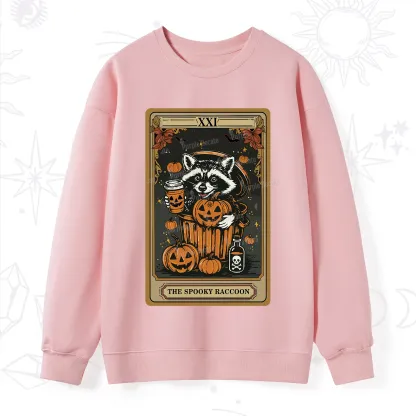 Purplehecate The Spooky Raccoon Tarot Halloween Sweatshirt