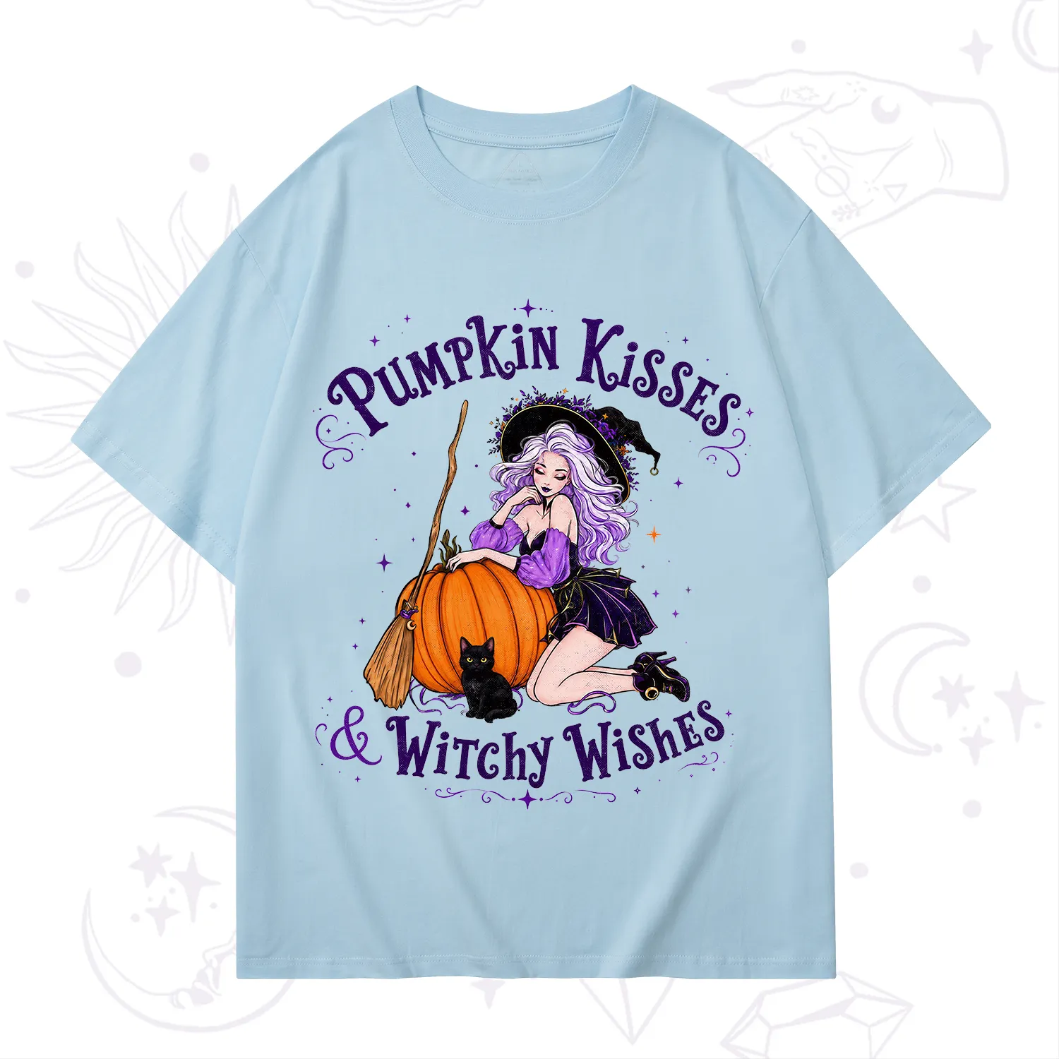 Purplehecate Pumpkin Kisses & Witchy Wishes T-Shirt