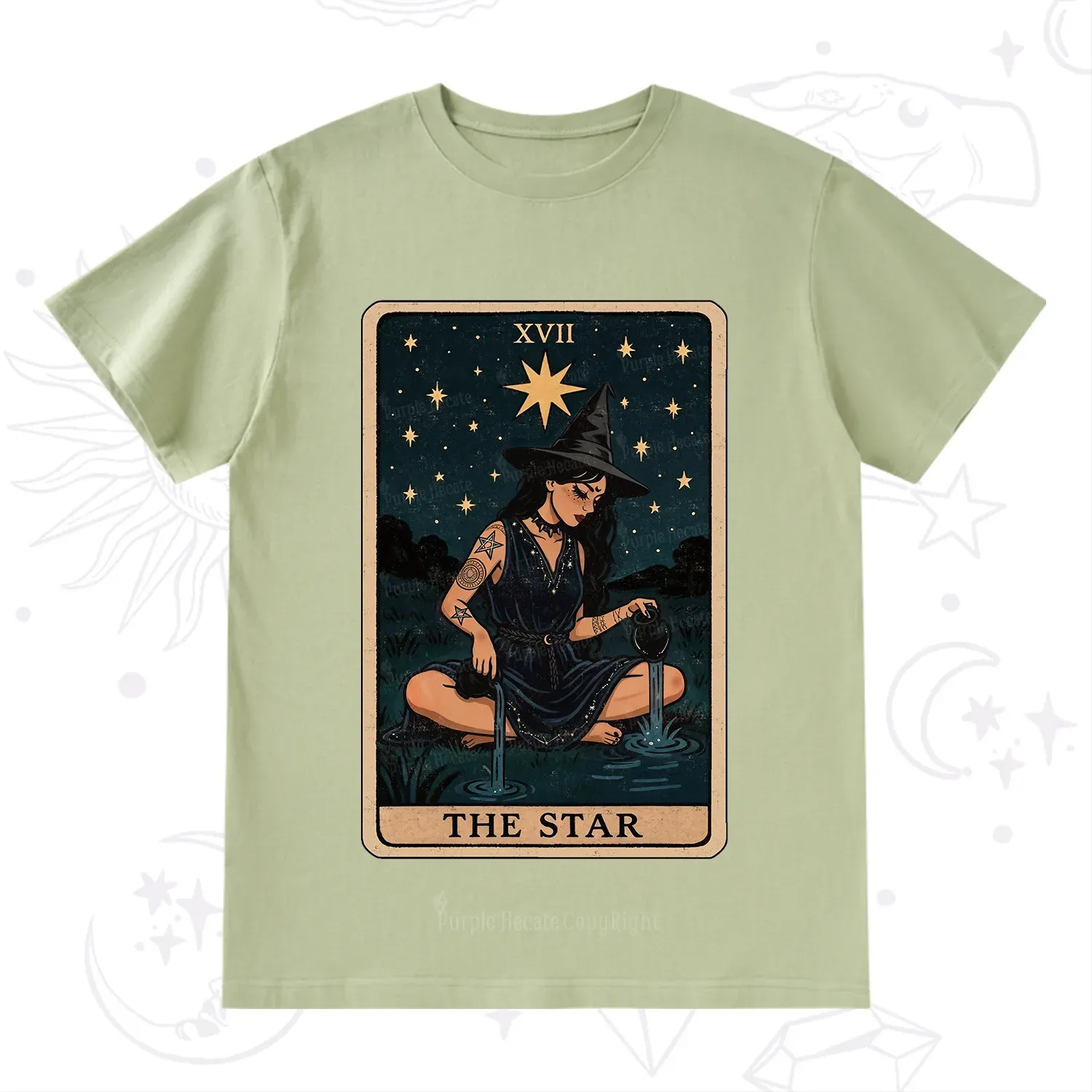 Purplehecate The Star Witch Tarot T-Shirt