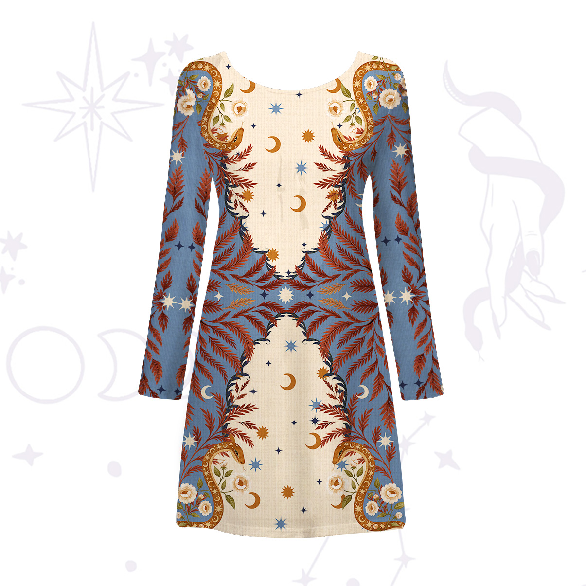 Purplehecate Celestial Ascension Beachwear Cover-Up Dress