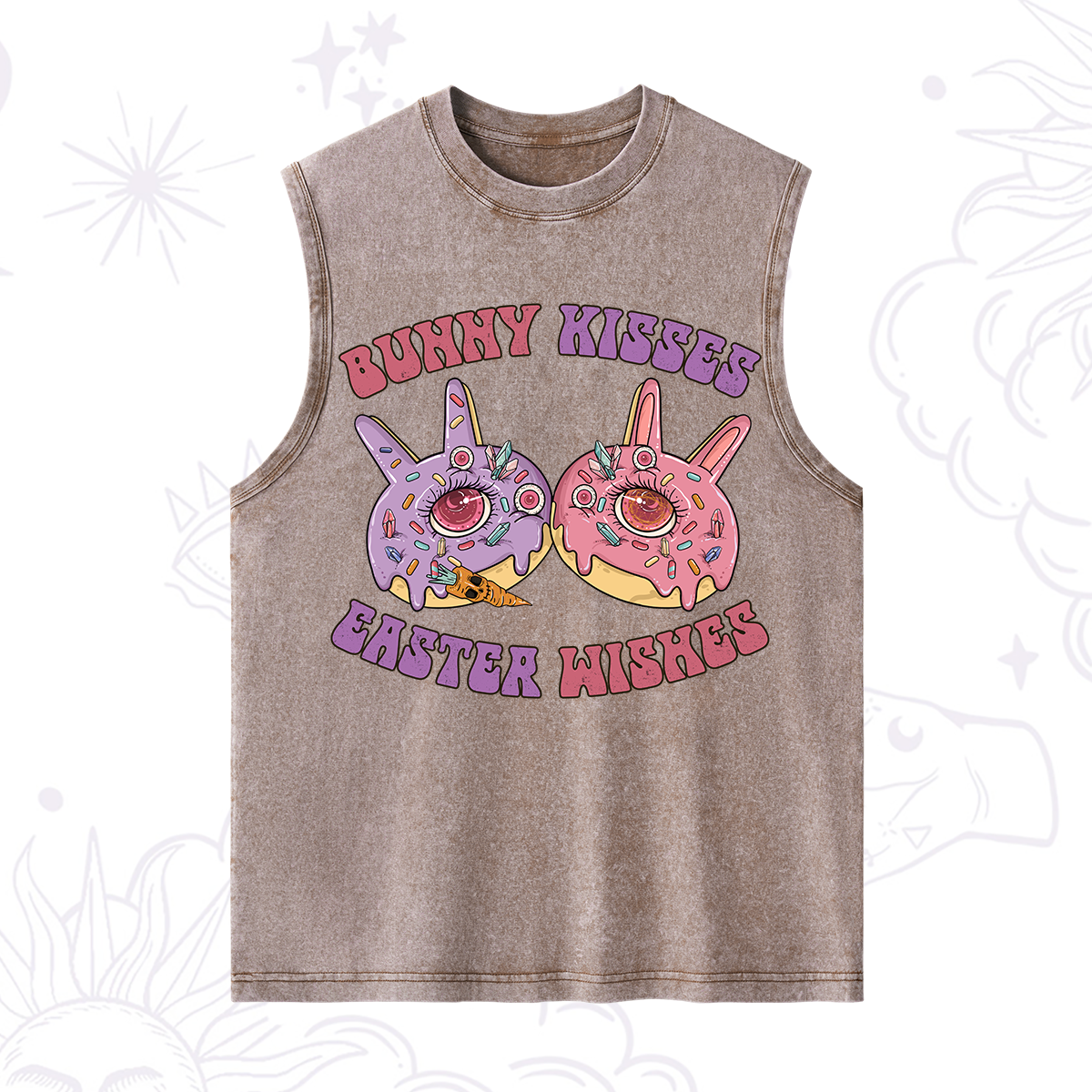 Purplehecate Bunny Kisses Easter Wishes Washed Tank