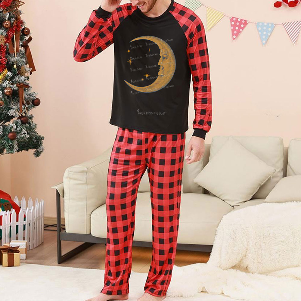 Purplehecate Celestial Moon Christmas Pajamas