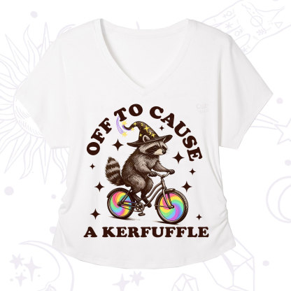 Purplehecate Off To Cause A Kerfuffle V-Neck T-Shirt