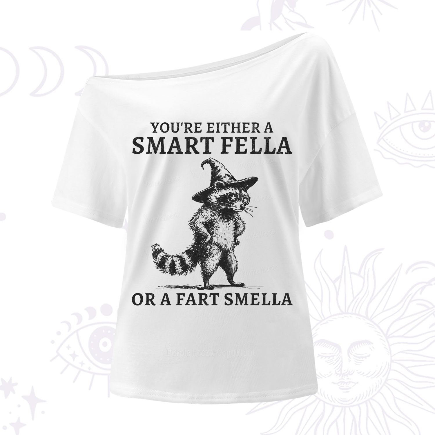 Purplehecate You're Either A Smart Fella or a Smart Fella  One Shoulder T-Shirt