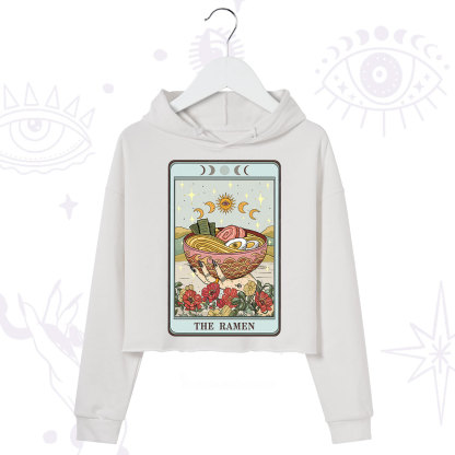Purplehecate The Ramen Tarot Crop Hoodie