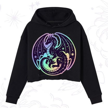 Purplehecate Cosmic Dragon Crop Hoodie
