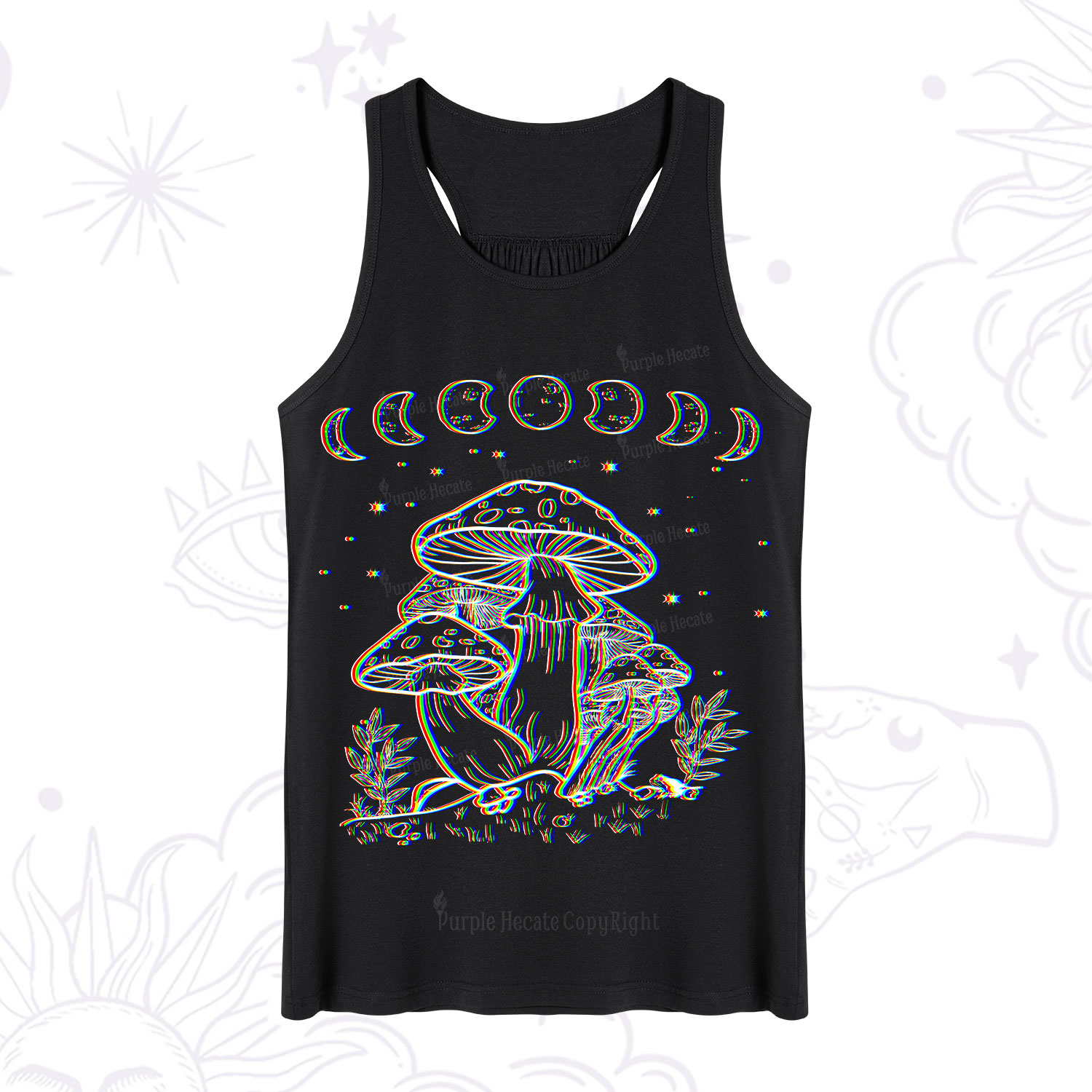 Purplehecate Mushroom and Moon Tank