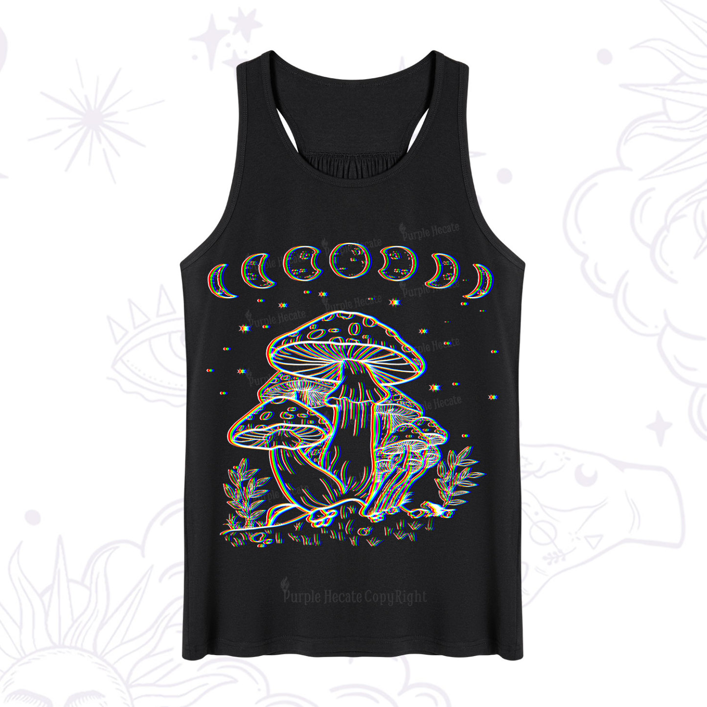 Purplehecate Mushroom and Moon Tank
