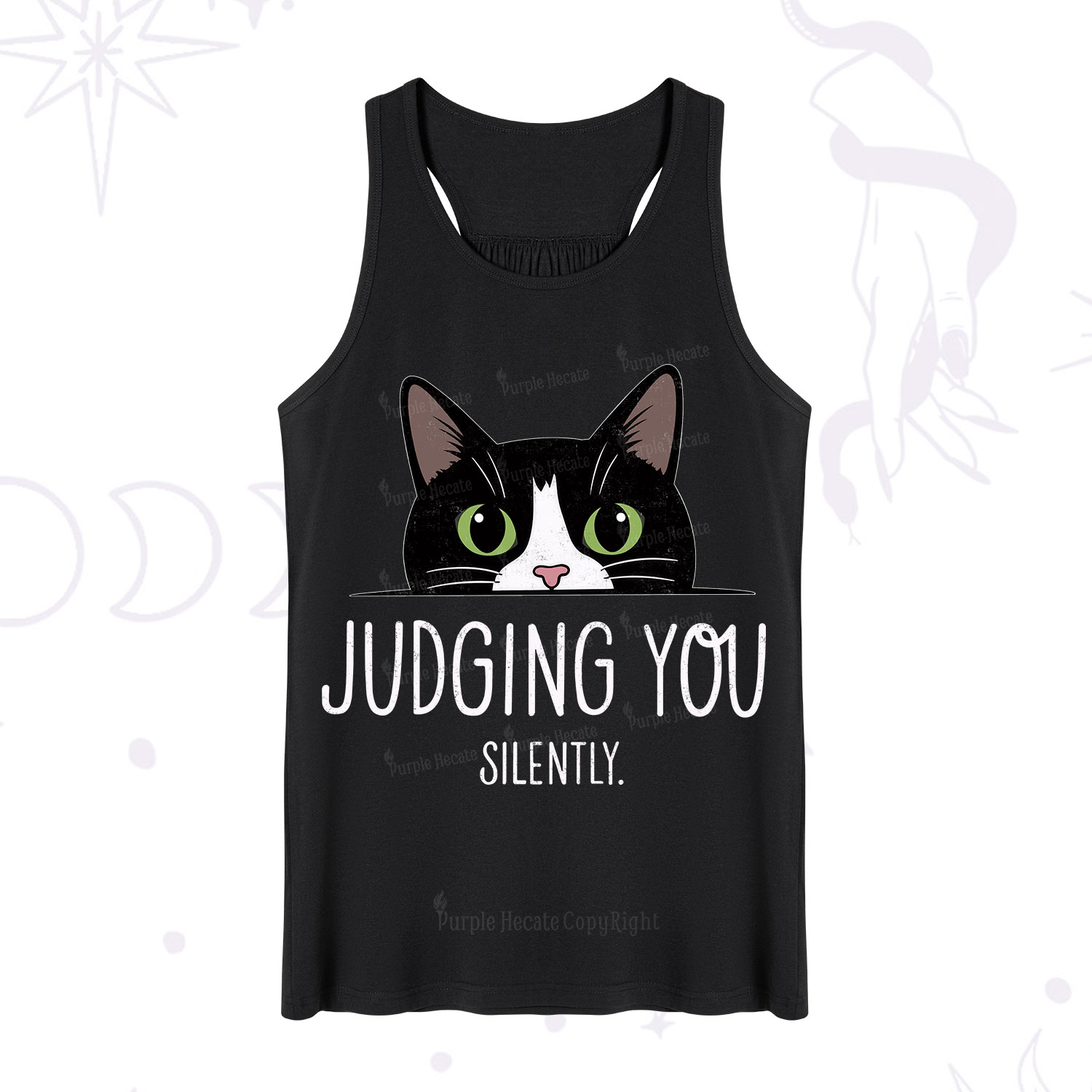 Purplehecate Cute Cat Judging You Silently Tank