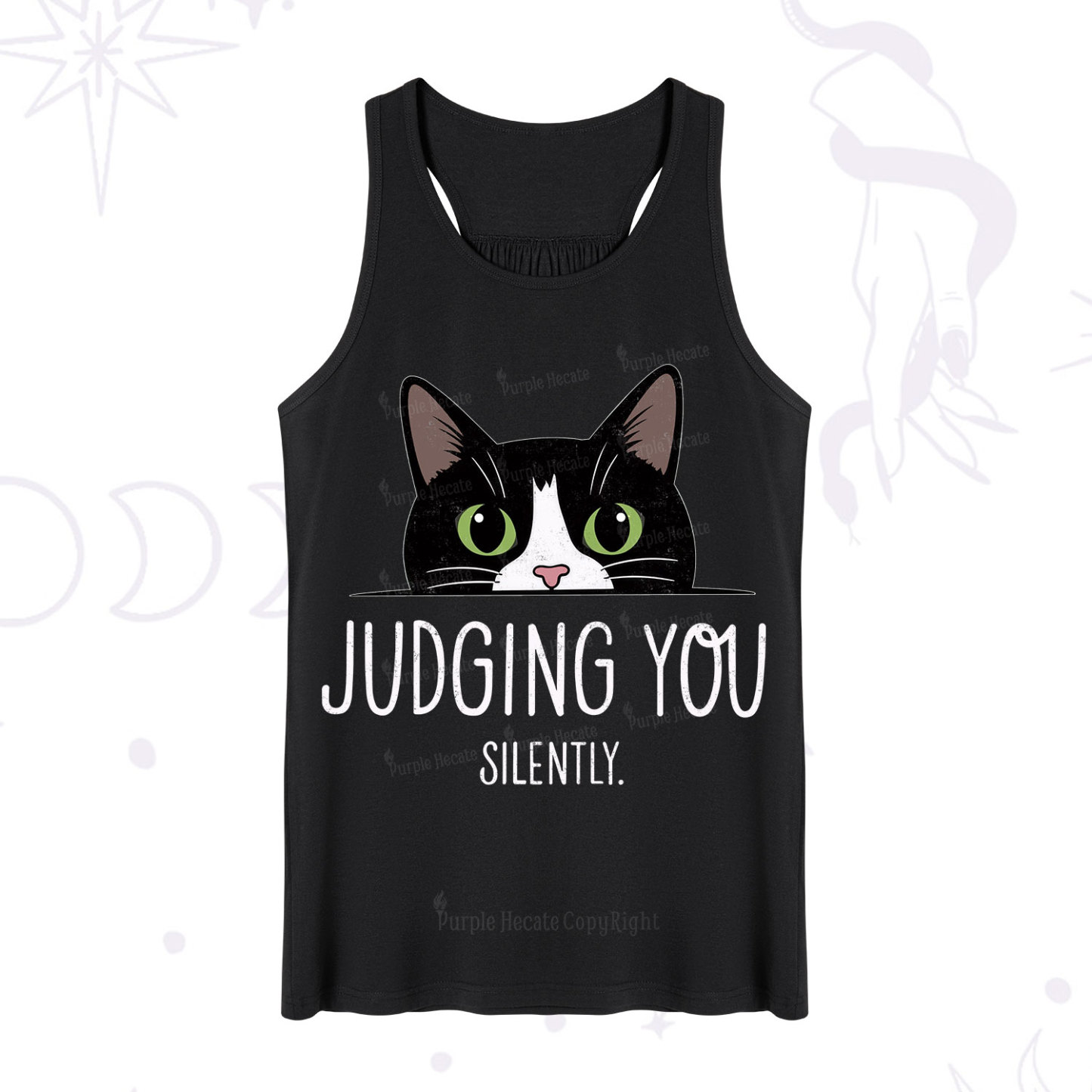 Purplehecate Cute Cat Judging You Silently Tank