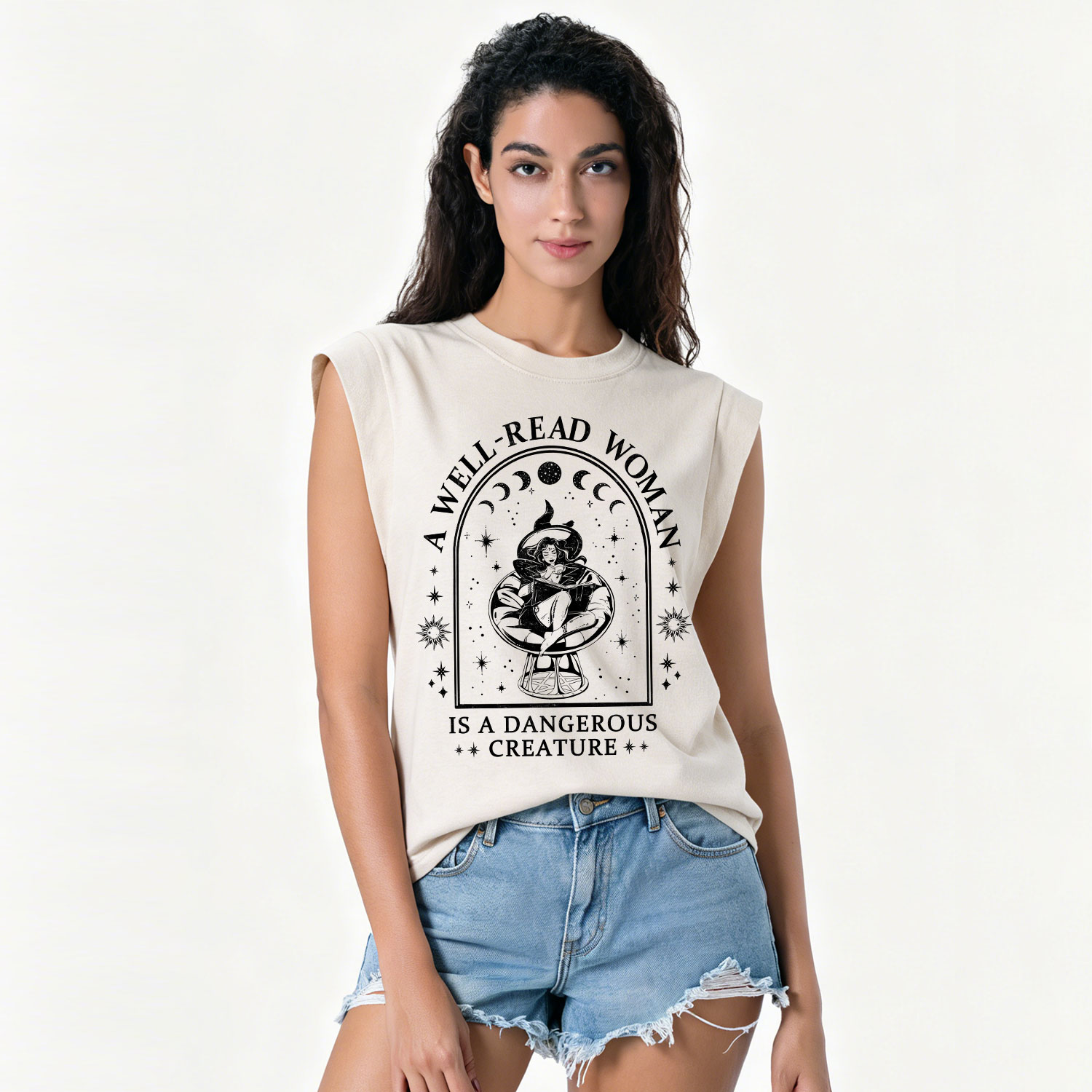 Purplehecate A Well Read Woman Bookish Vintage Washed Tank