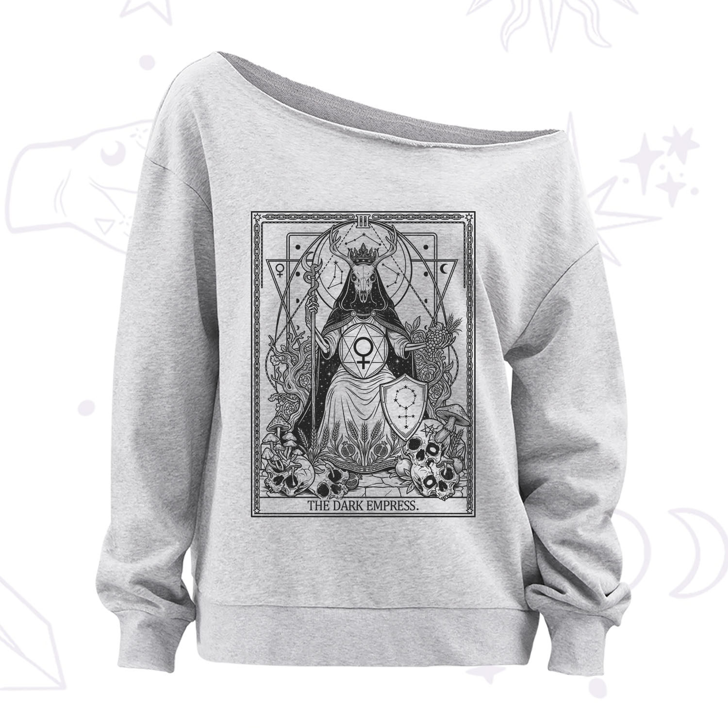 Purplehecate The Dark Empress Off The Shoulder Sweatshirt