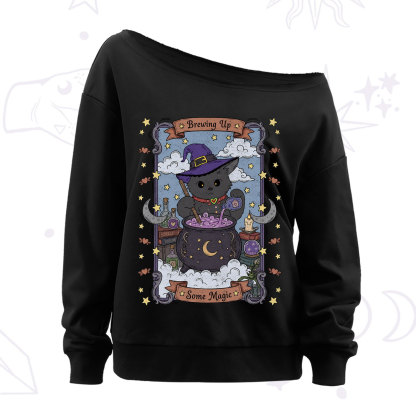 Purplehecate Brewing Up Some Magic Off The Shoulder Sweatshirt