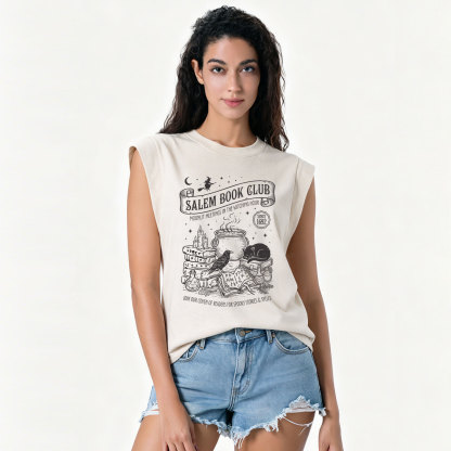Purplehecate Salem Witch Book Club Vintage Washed Tank