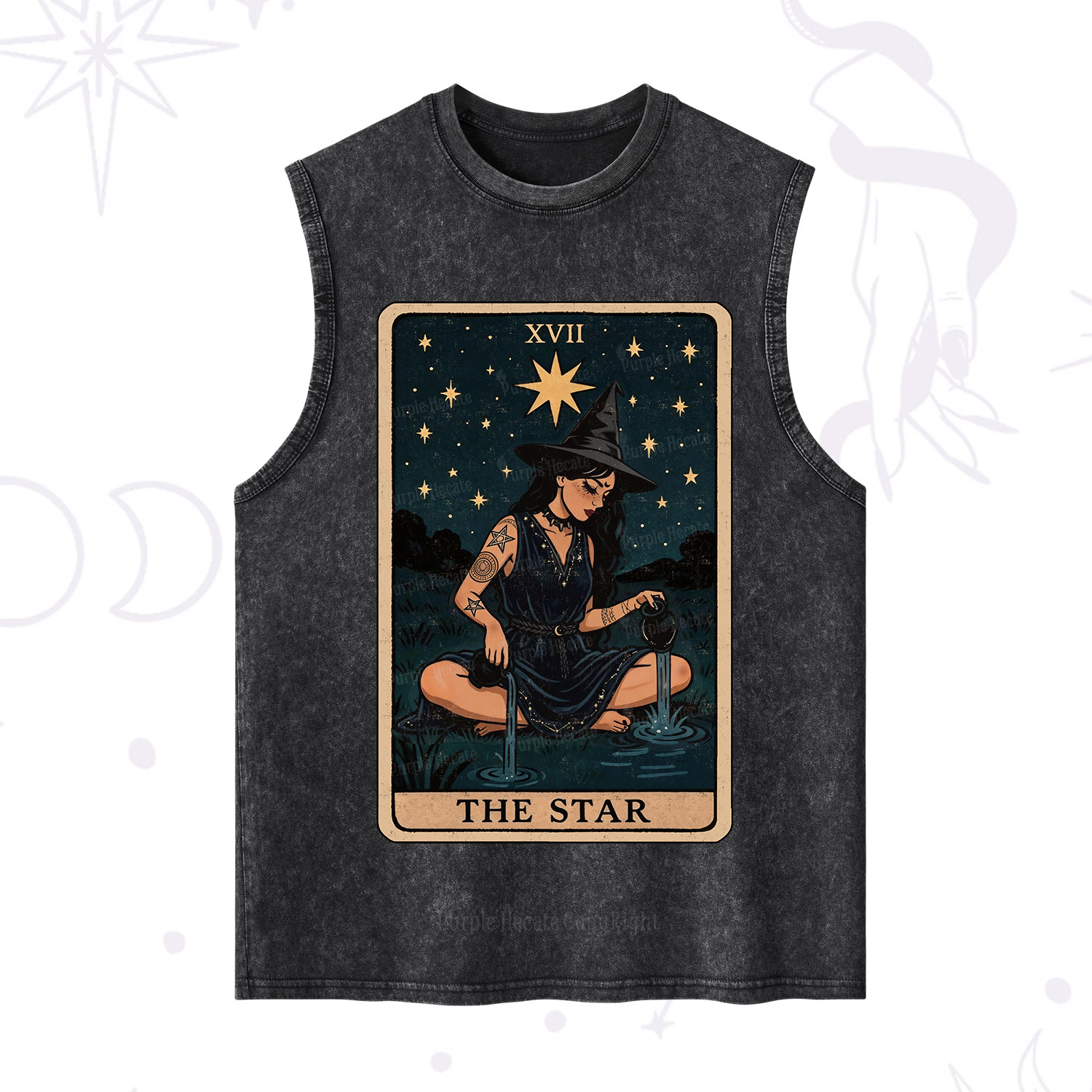 Purplehecate The Star Witch Tarot Washed Tank