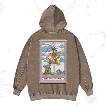 Purplehecate The Two Of Deez Tarot Washed Hoodie