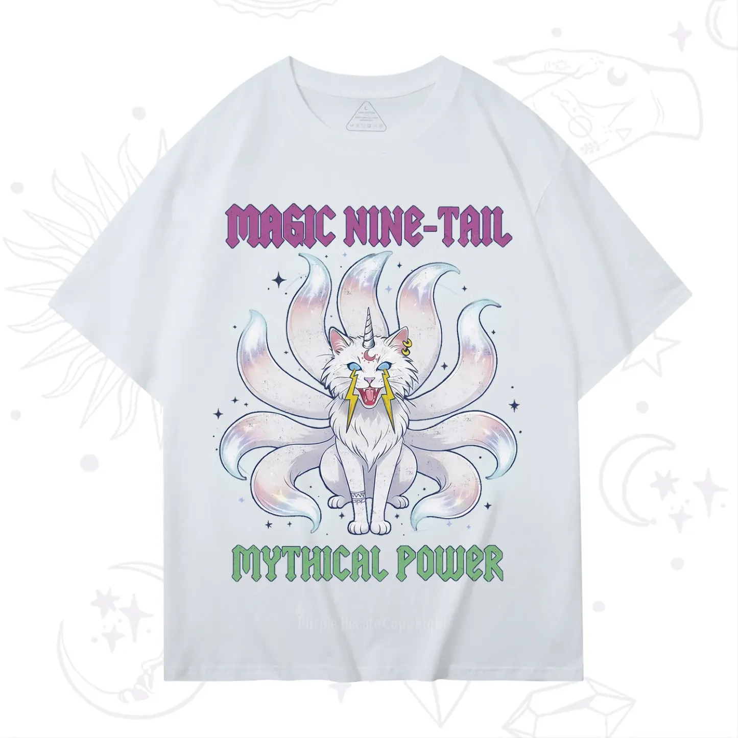 Purplehecate Magic Nine Tail Cat T-Shirt