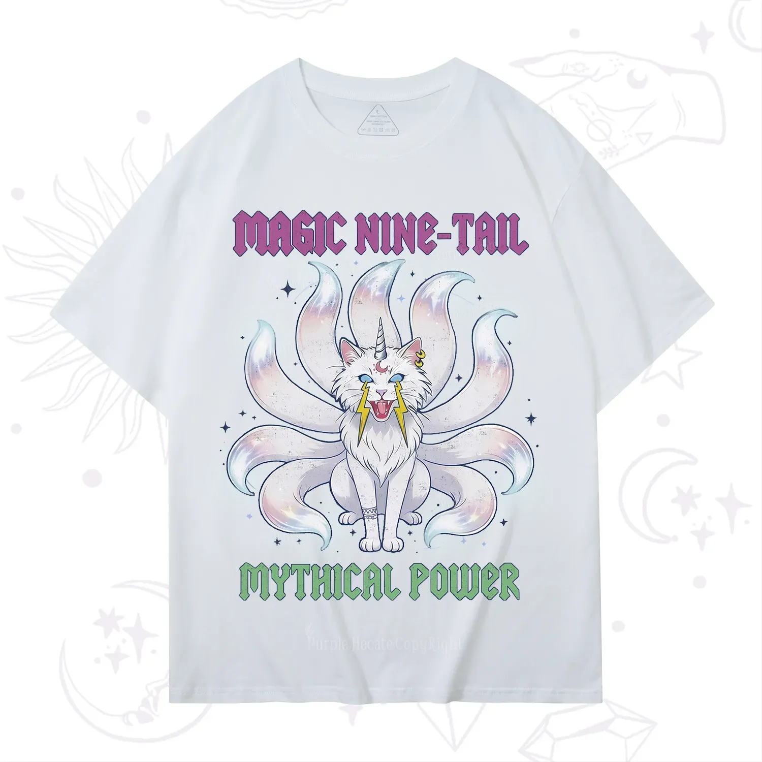 Purplehecate Magic Nine Tail Cat T-Shirt
