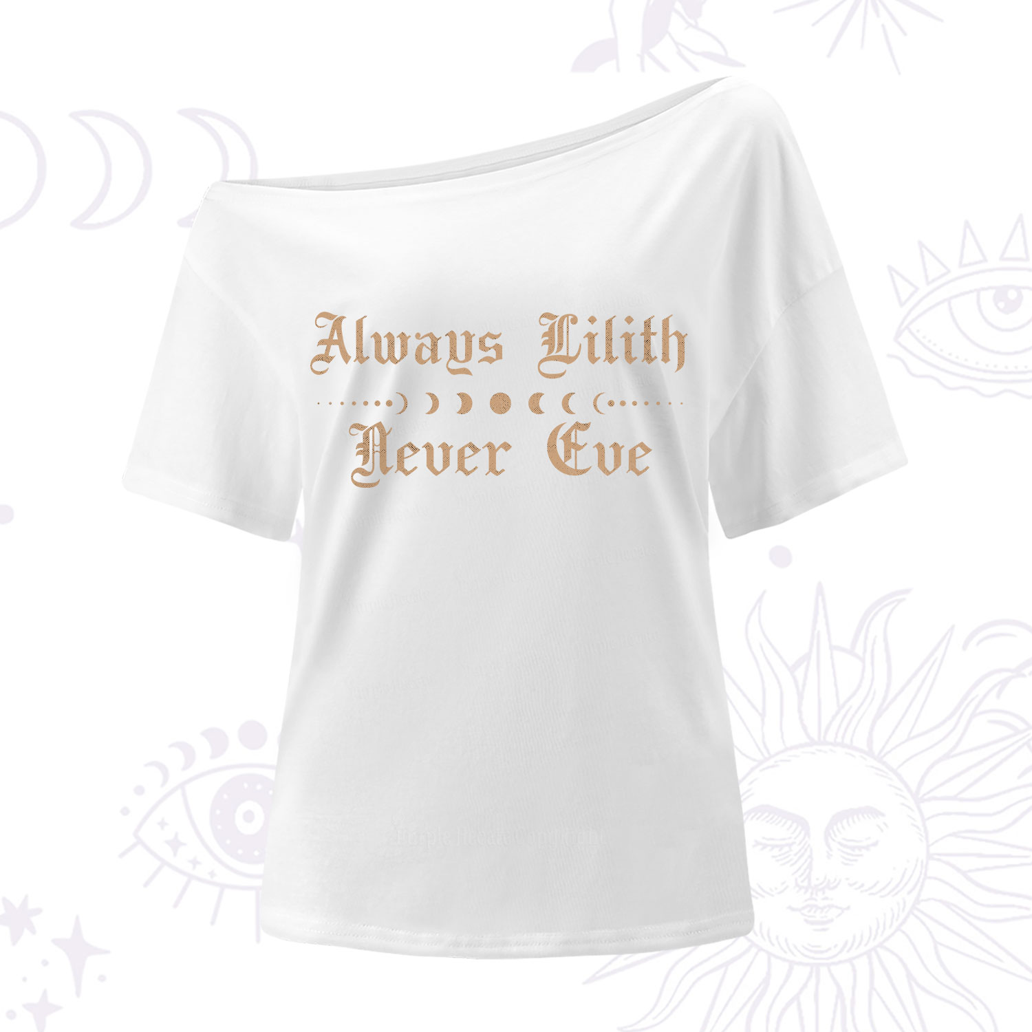 Purplehecate Always Lilith Never Eve One Shoulder T-Shirt