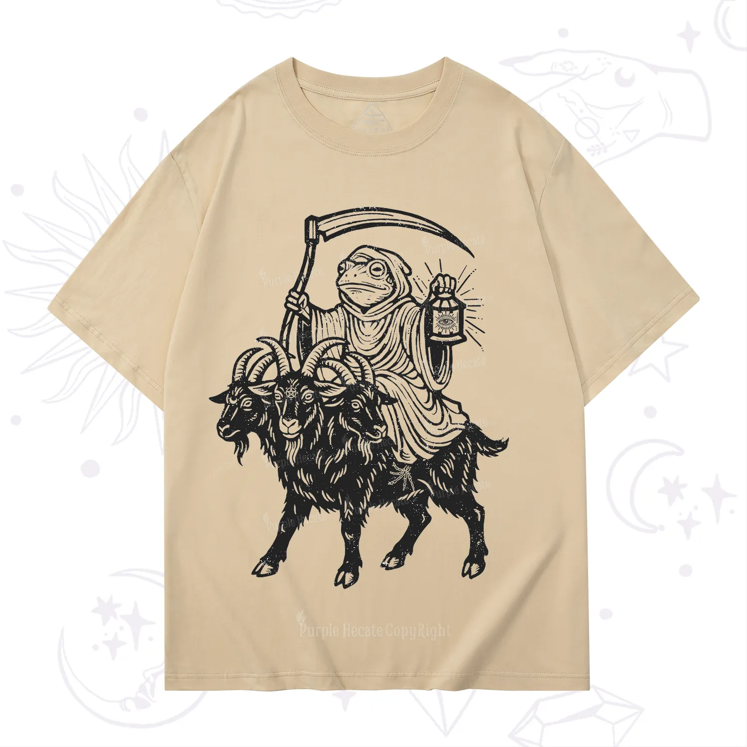 Purplehecate Death Frog Goat Rider T-Shirt