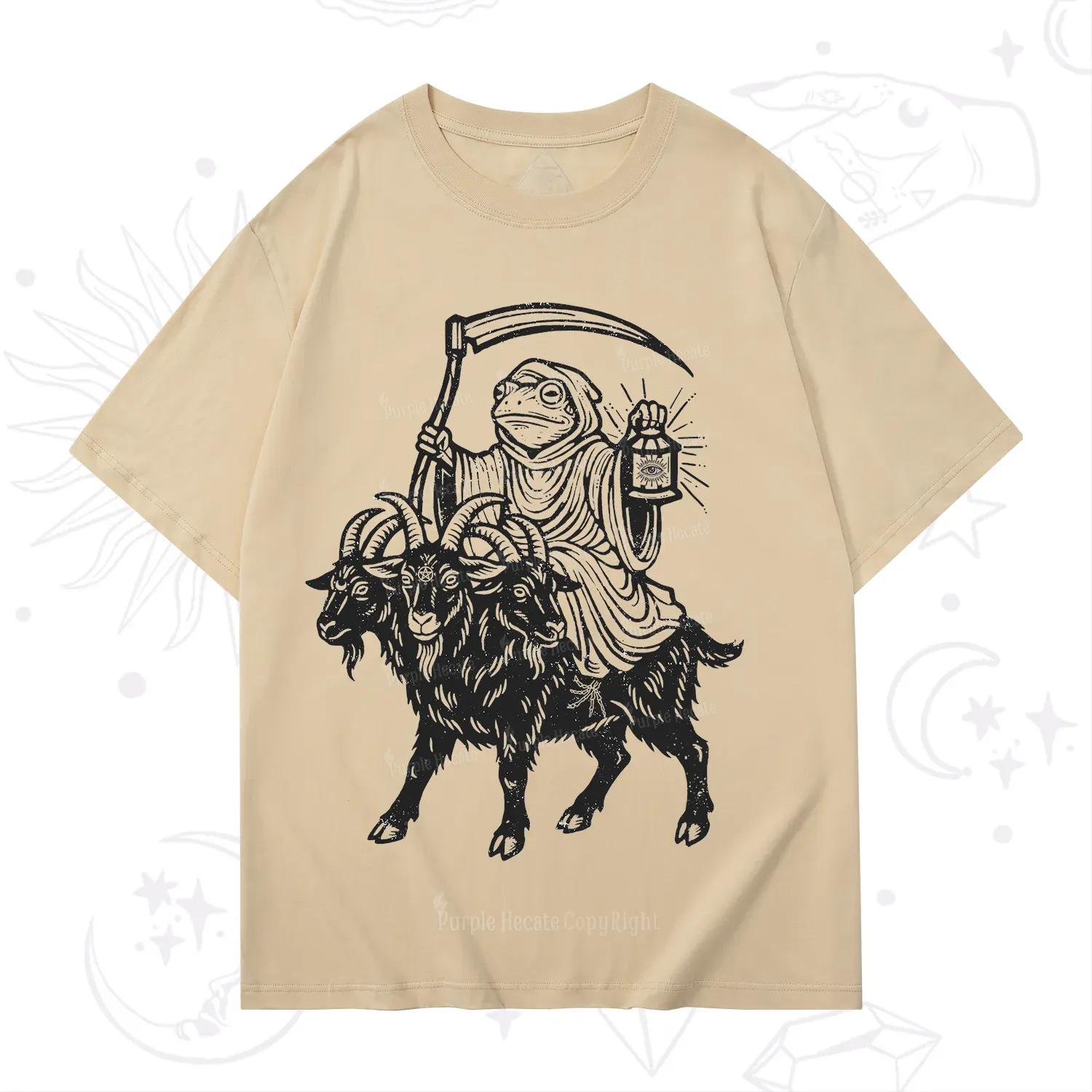 Purplehecate Death Frog Goat Rider T-Shirt