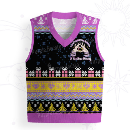 Purplehecate You're Never Alone If You Have Demons Ugly Sweater Vest