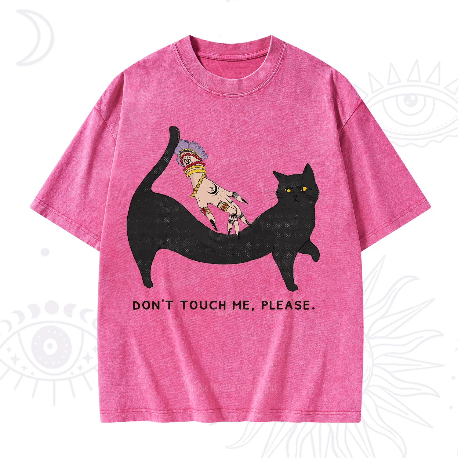 Purplehecate Don't Touch Me Washed T-Shirt