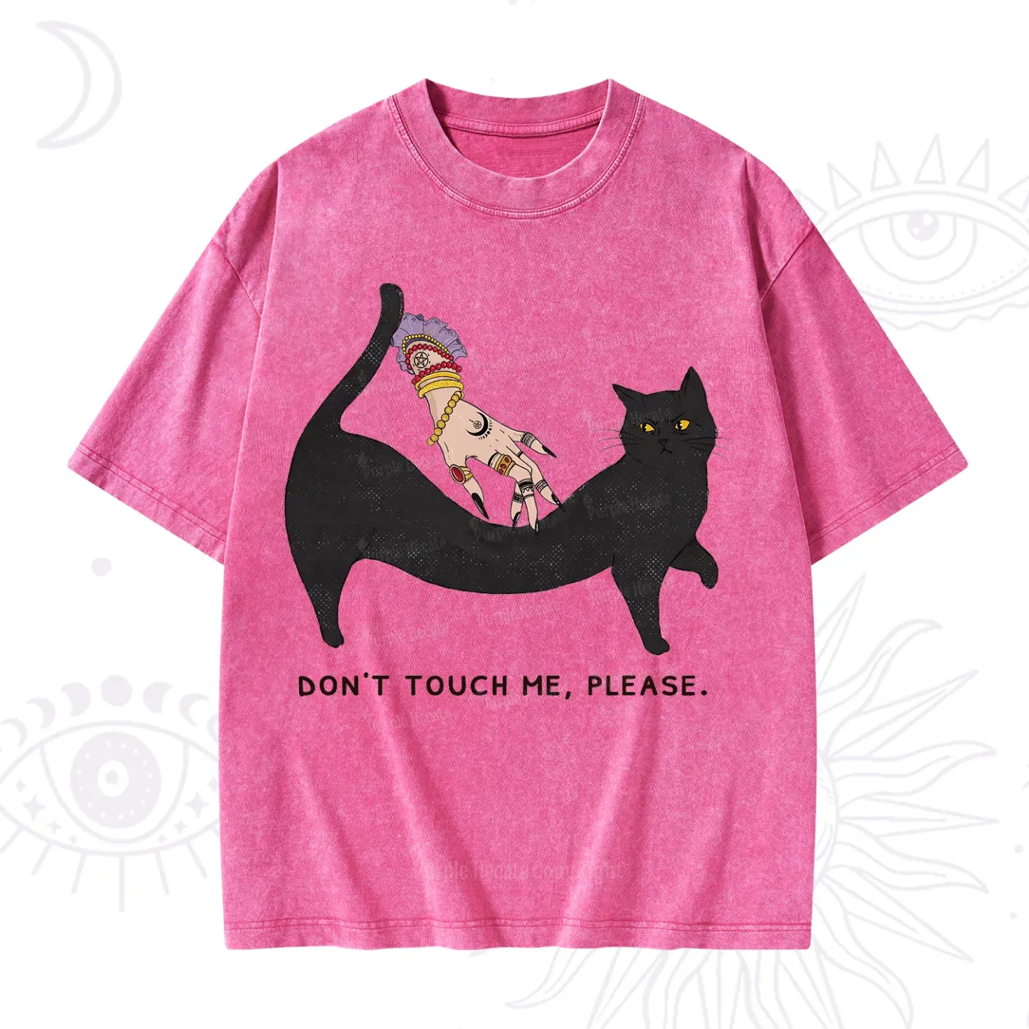 Purplehecate Don't Touch Me Washed T-Shirt
