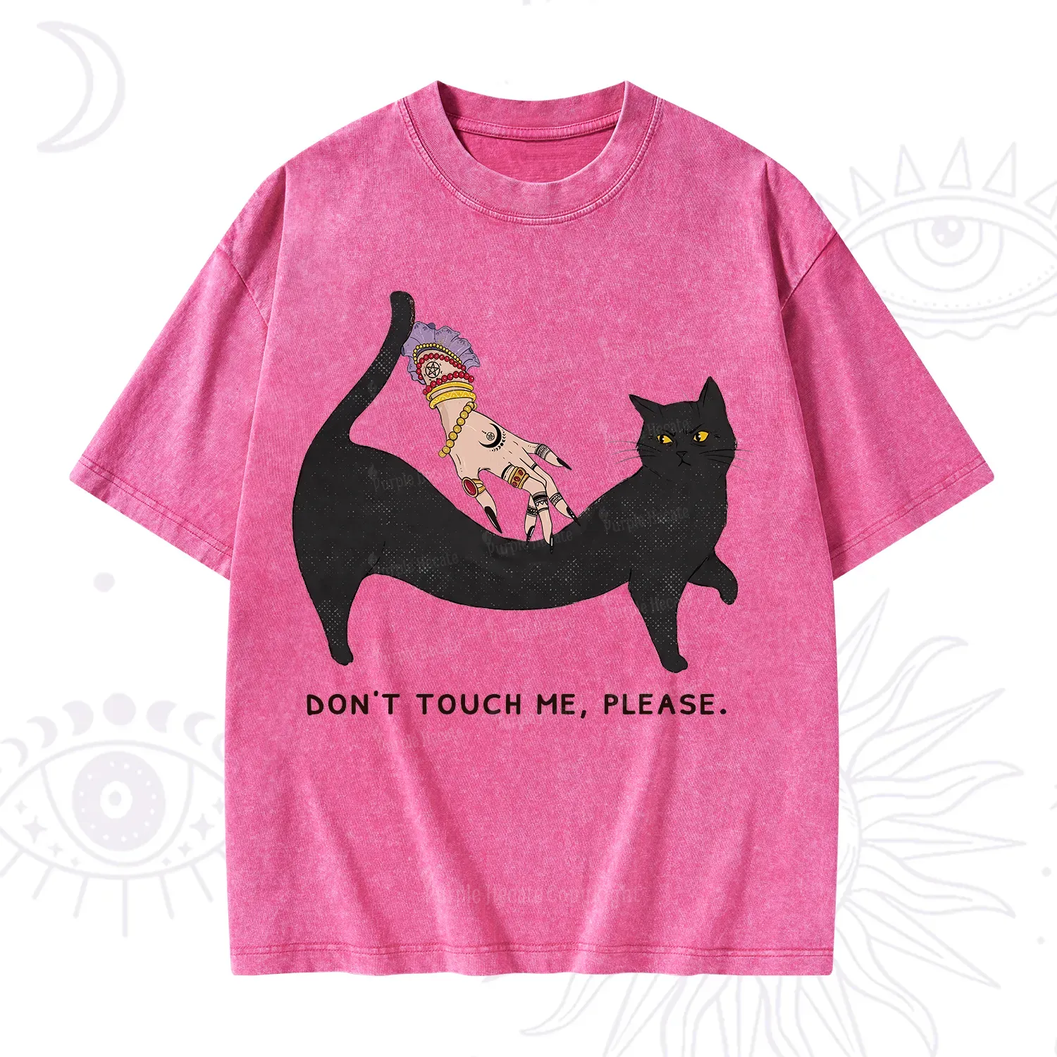 Purplehecate Don't Touch Me Washed T-Shirt