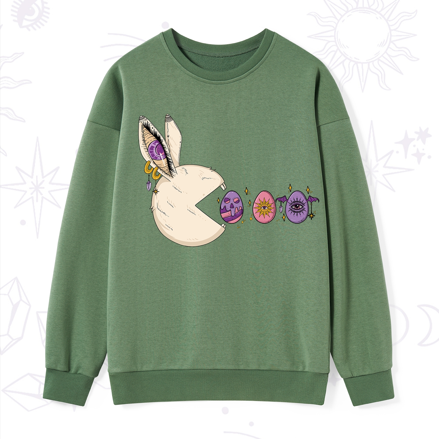 Purplehecate Egg Hunter Bunny Easter Sweatshirt