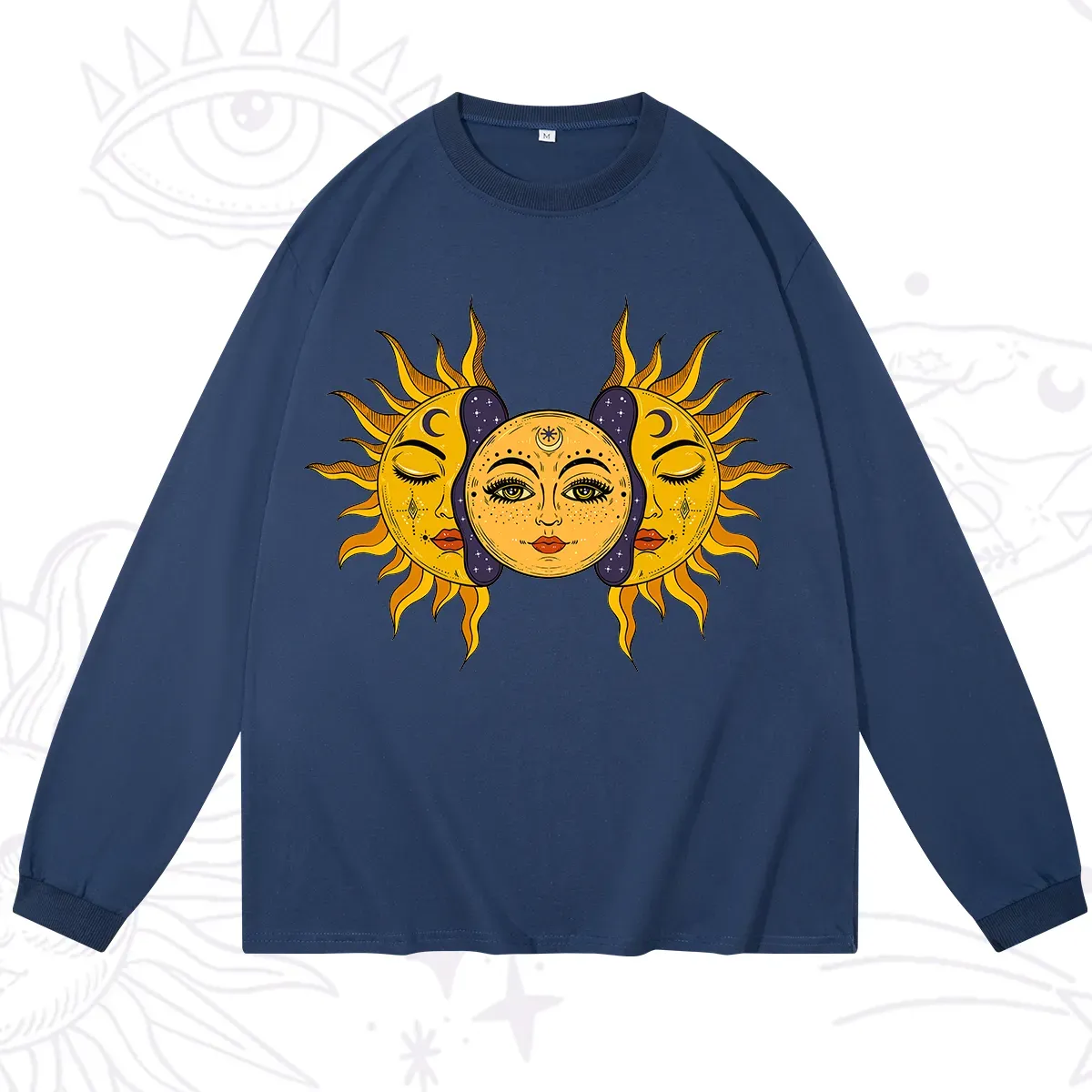 Purplehecate Celestial Twin Suns Long Sleeve T-Shirt