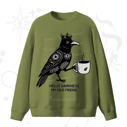 Purplehecate Hello Darkness My Old Friend Fuzzy Ugly Sweater