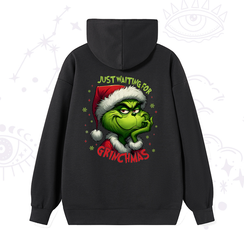 Purplehecate Just Waiting For Grinch Christmas Hoodie