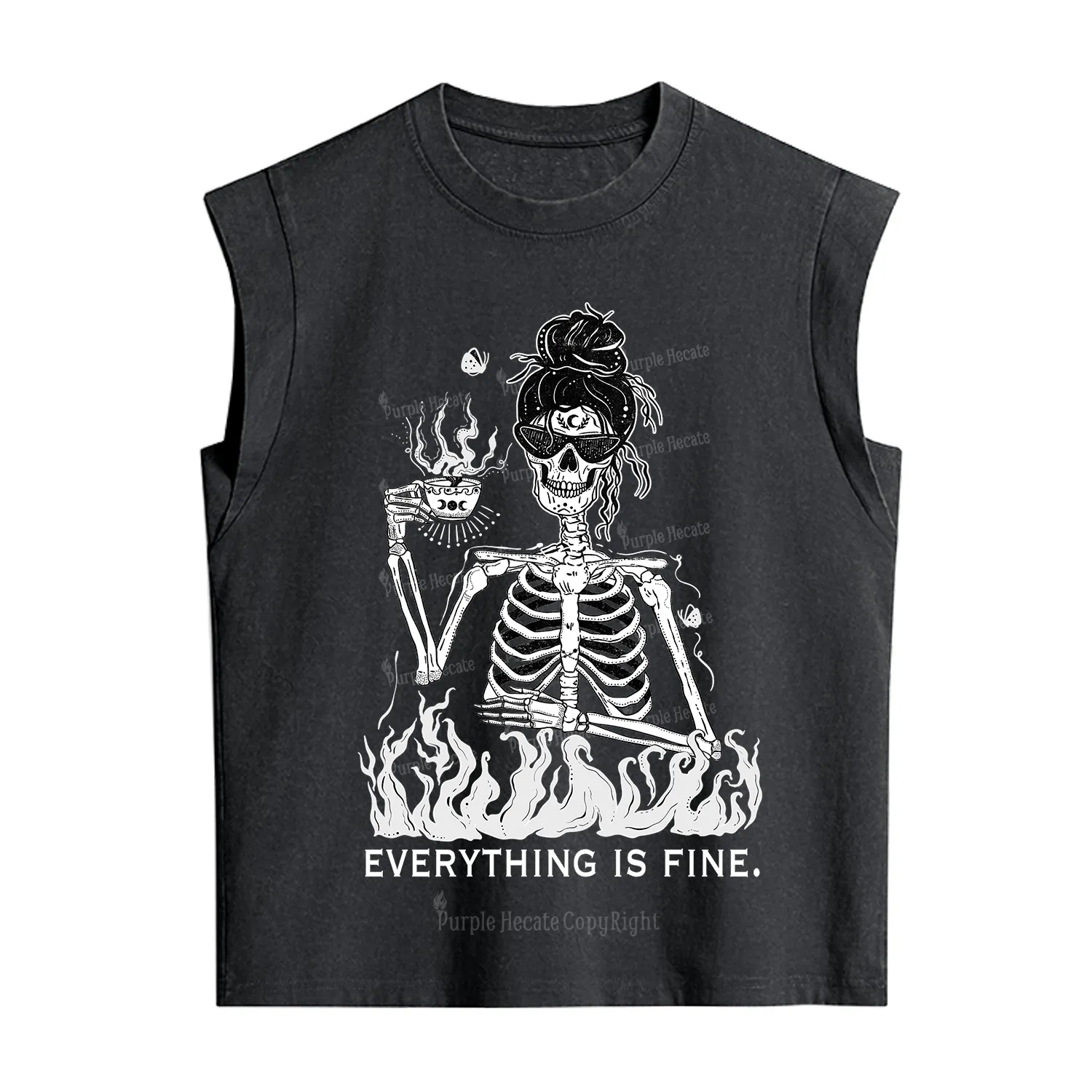 Purplehecate Everything Is Fine Vintage Washed Tank