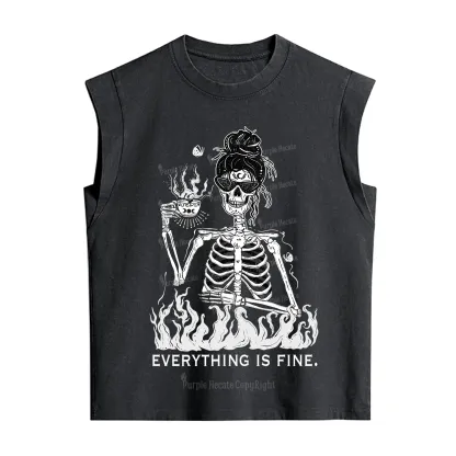 Purplehecate Everything Is Fine Vintage Washed Tank