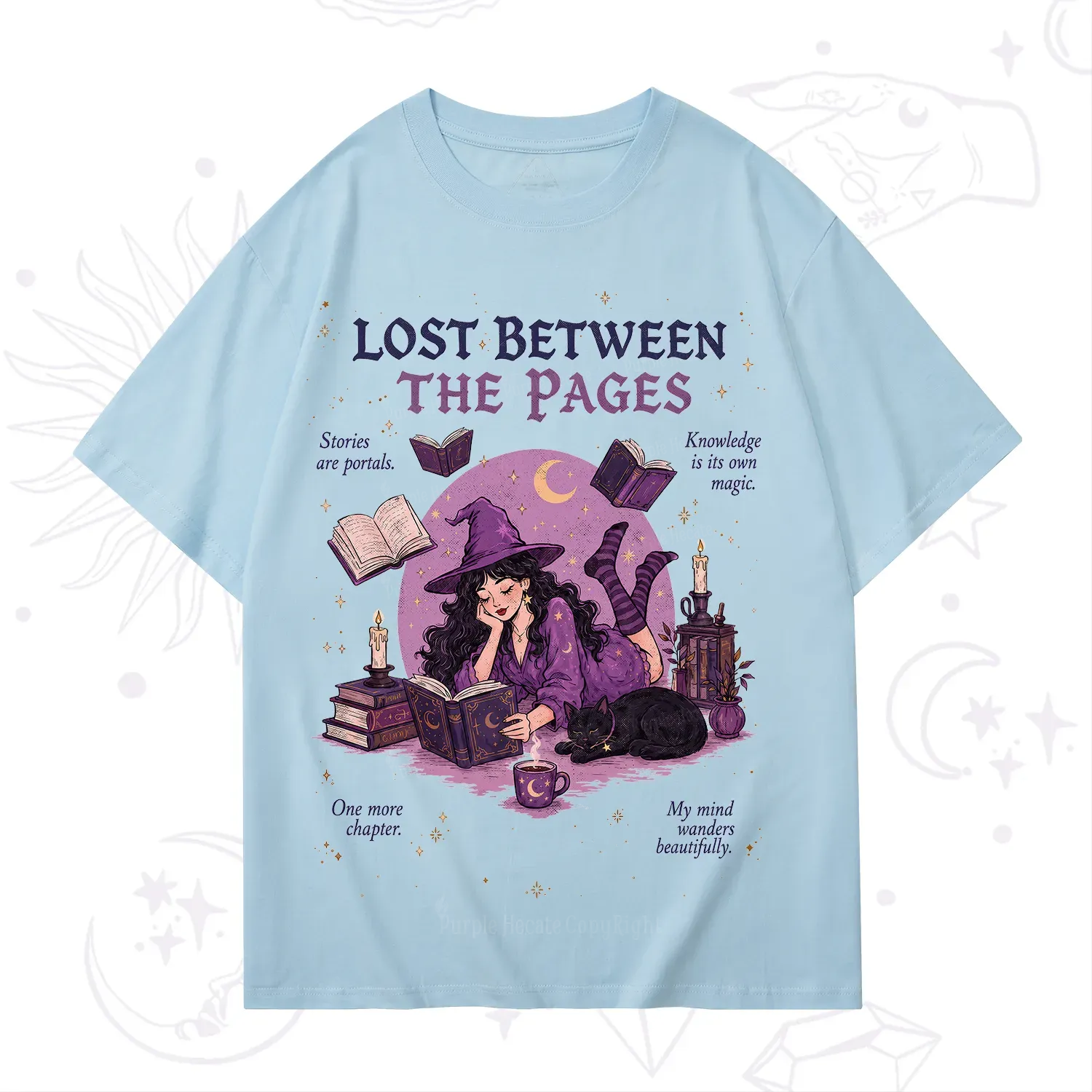 Purplehecate Lost Between the Pages T-Shirt