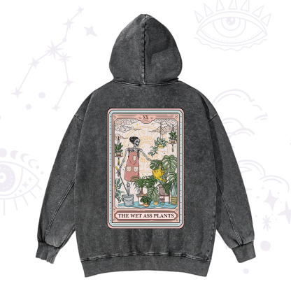 Purplehecate The Wet Ass Plants Tarot Washed Hoodie