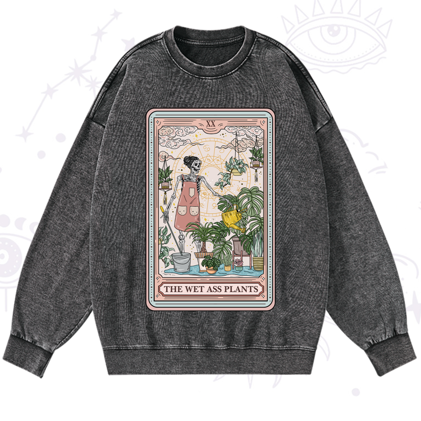Magic Purplehecate The Wet Ass Plants Tarot Washed Sweatshirt