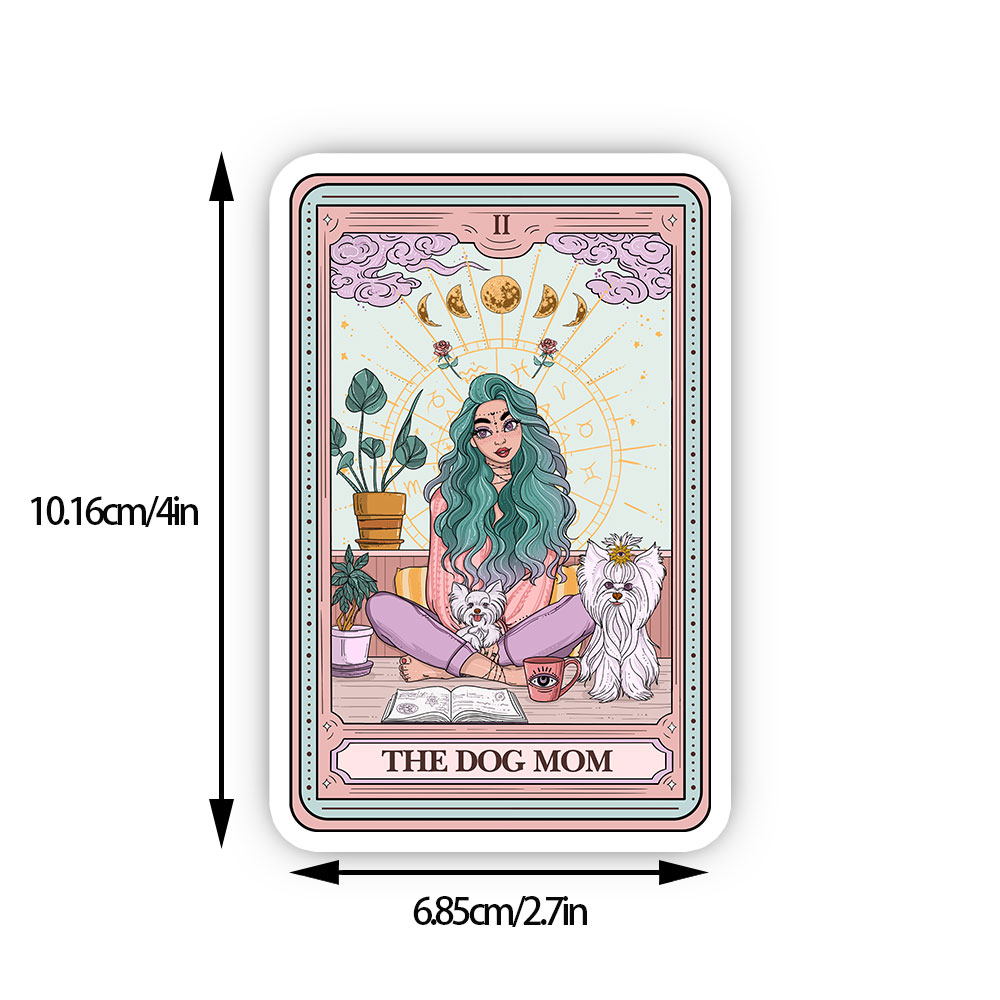 Purplehecate The Divine Dog Mom Tarot Card Sticker