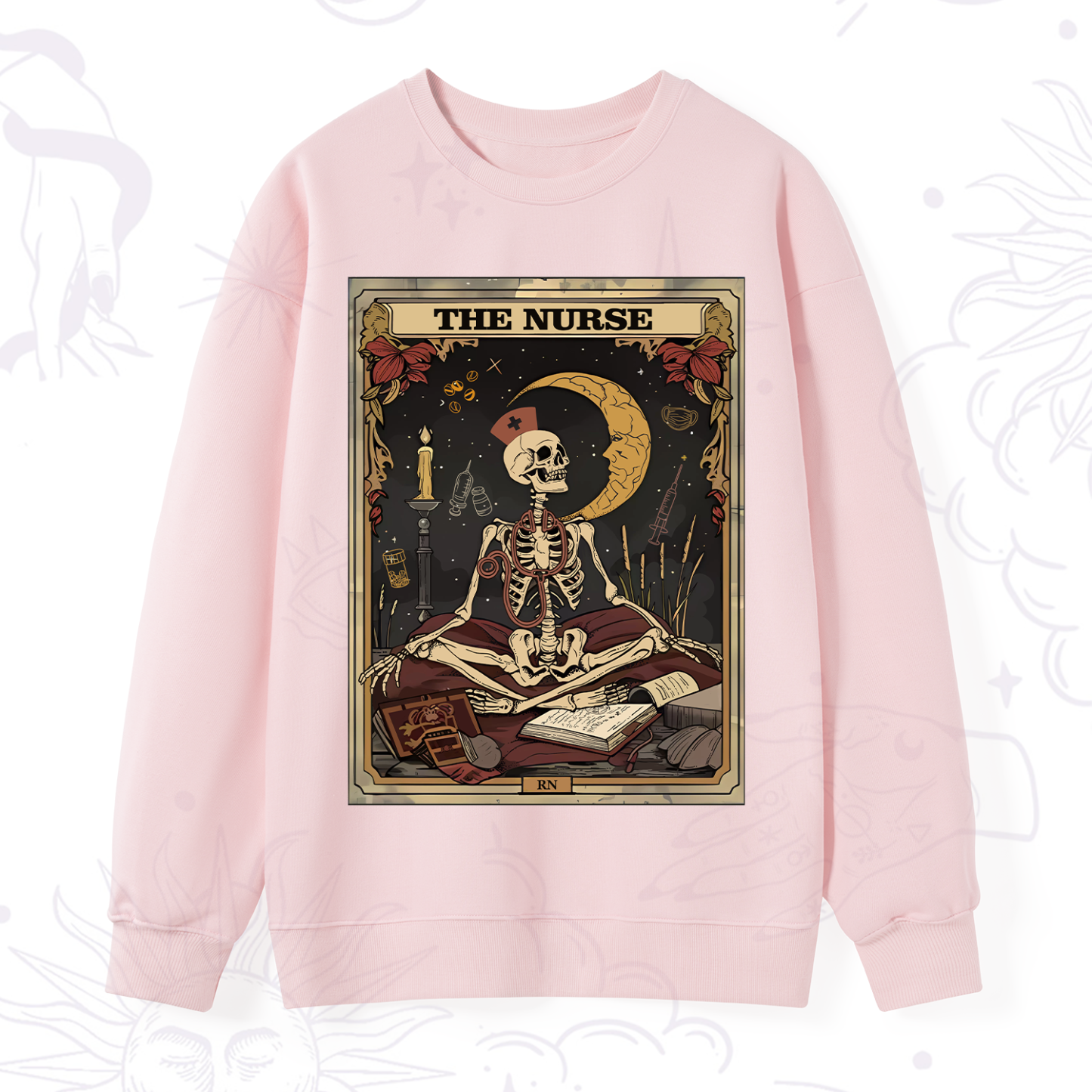 Purplehecate The Nurse Tarot Card Sweatshirt
