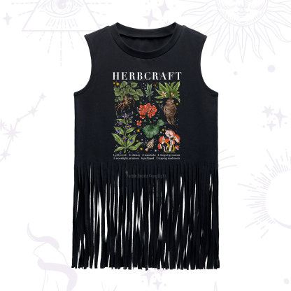 Purplehecate Magical Herbcraft Fringe Tank Top