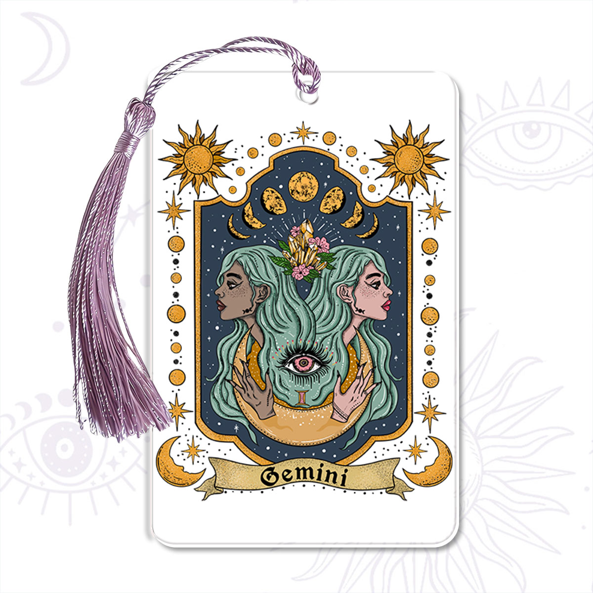 Purplehecate Gemini Zodiac Bookmark