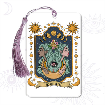 Purplehecate Gemini Zodiac Bookmark