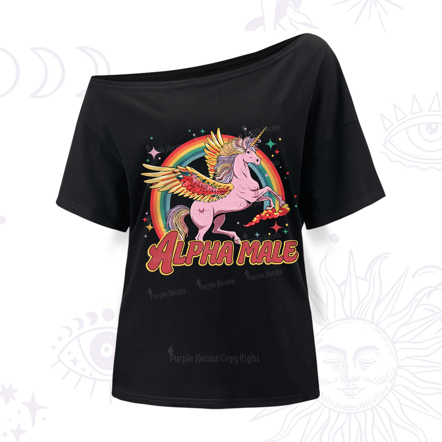 Purplehecate Alpha Male One Shoulder T-Shirt