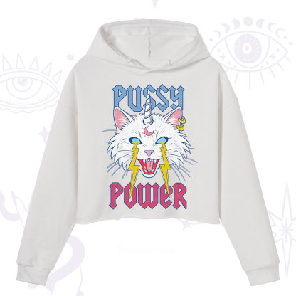 Purplehecate Pussy Power Crop Hoodie