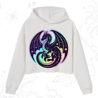 Purplehecate Cosmic Dragon Crop Hoodie