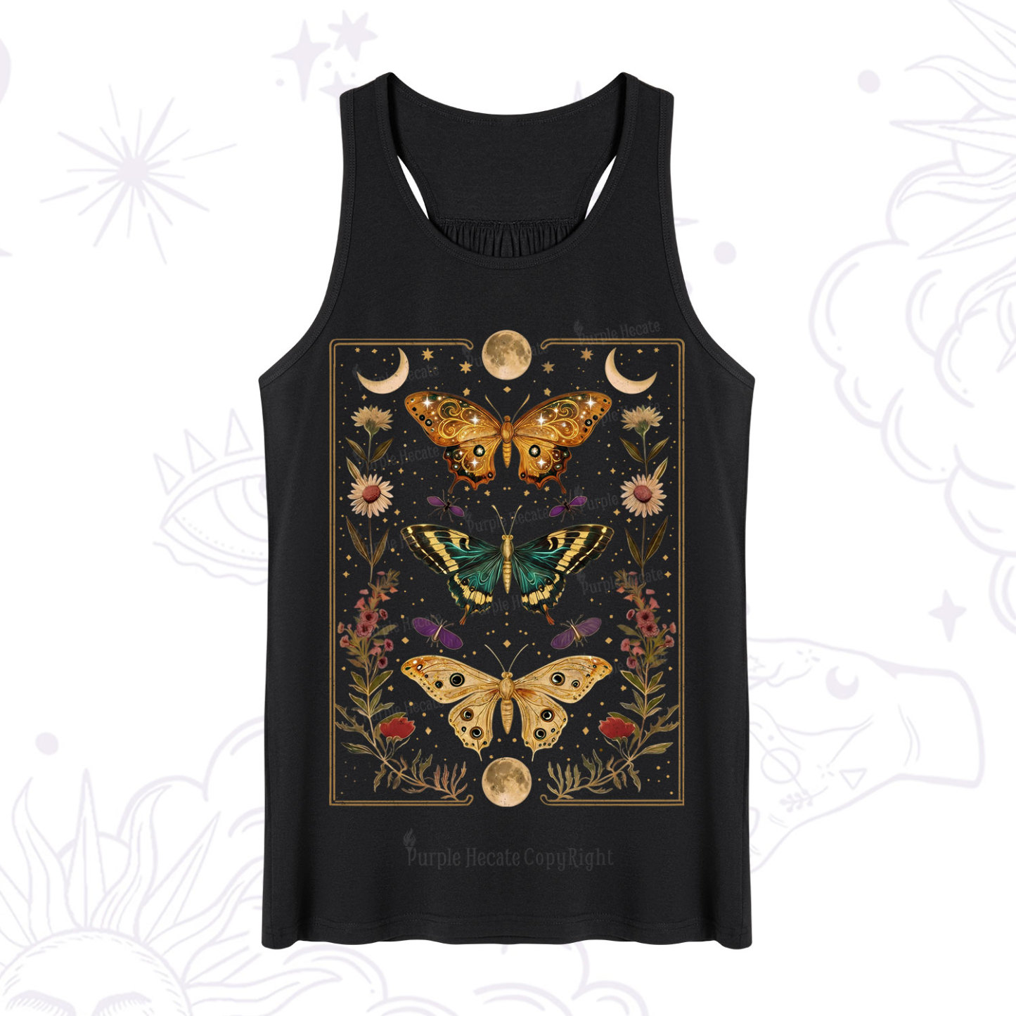 Purplehecate Sun and Moon Butterfly Tank