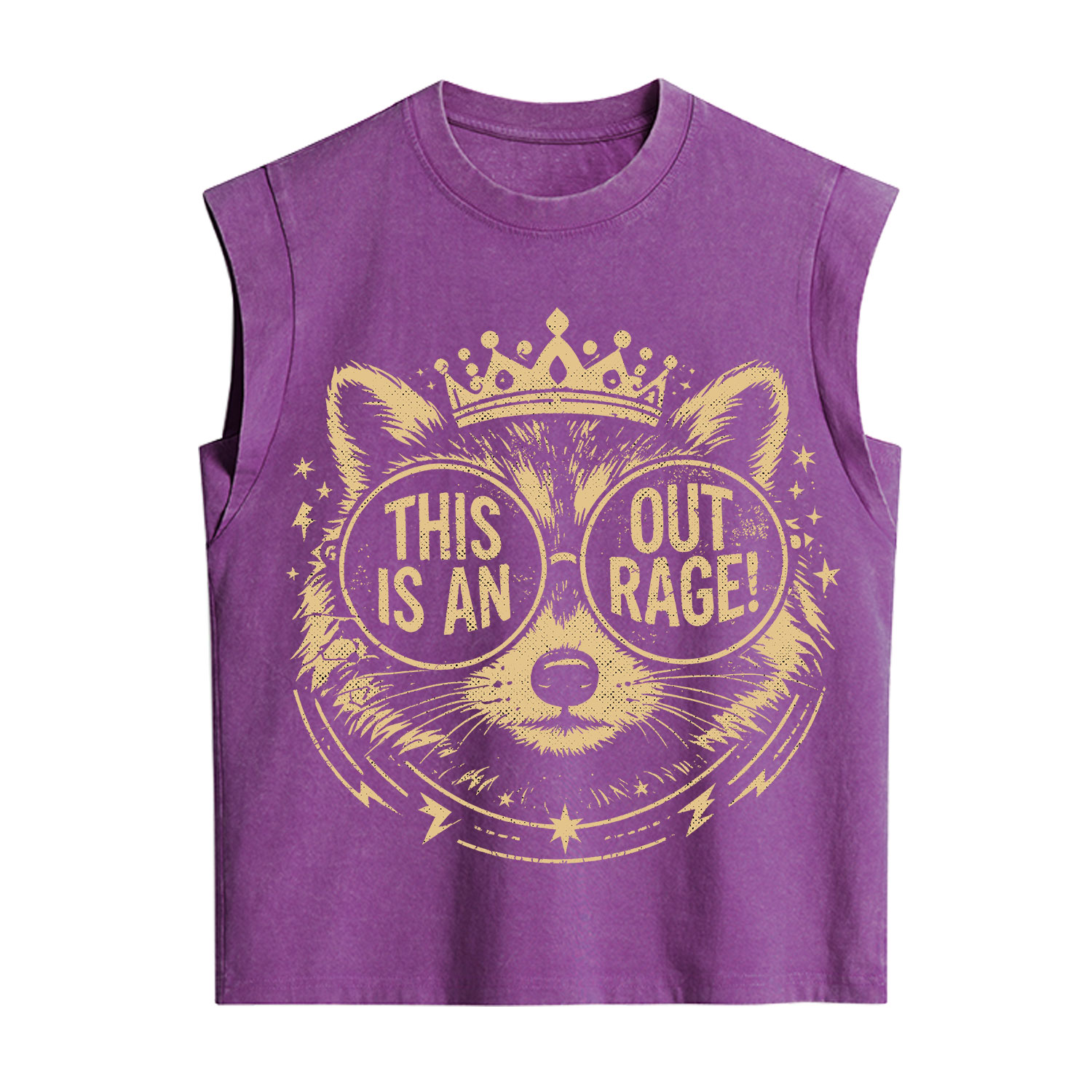 Purplehecate Royal Raccoon Rage Vintage Washed Tank
